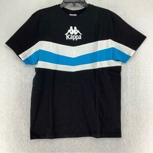 Kappa Mens 33134RW Black Authentic Football Trenne Short Sleeve T Shirt M